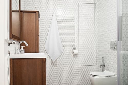 Bath Towels Bulk Set of 12 – 24" x 48" – 100% Cotton Terry, Soft, Quick-Dry & Highly Absorbent – White Towels for Bathroom, Spa, Gym, Hotel, Pool & Everyday Use