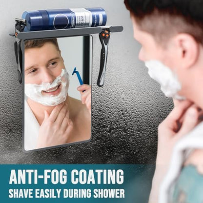 TAILI Shower Mirror Fogless for Shaving,Fogless Mirror Suction Wall Mounted