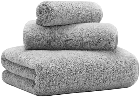 MICROFI New Microfiber Bath Towel Set, 3 Piece, Oversize, Quick Dry, Lint Free, Includes Body, Hand and Face Towels
