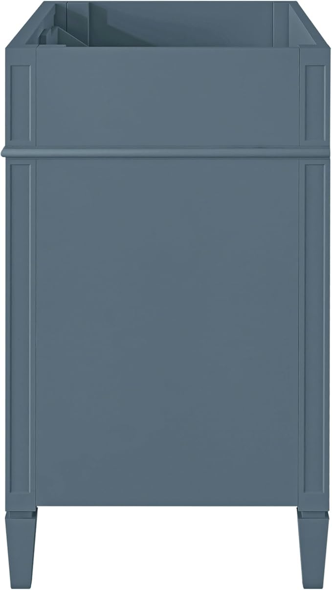 30" Bathroom Vanity Without Sink, Modern Solid Wood Storage Cabinet with 2 Drawers and Tip-Out Drawer, Cabinets Door Organizer & Adjustable Shelf, Soft-Close Doors, Easy to Assemble, Indigo