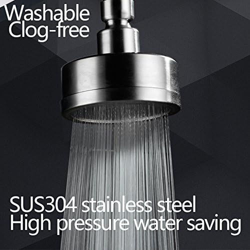 CIENCIA Shower Head Stainless Steel Rainfall High Pressure Fixed Showerhead 360°Adjustable Shower Head for Bathroom, 3 Inch, BD141S