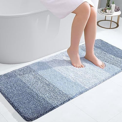 OLANLY Bathroom Runner Rug 47x20, Extra Soft Absorbent Microfiber Bath Rugs