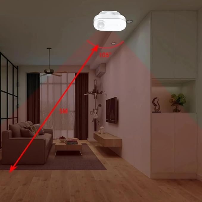 Haozee Smart Motion Sensor, Zigbee PIR Motion Sensor with Illumination | High Sensitivity, Real-time Detection, Zigbee Hub Required, Supports Home Assistant, Smartthings,Hubitat