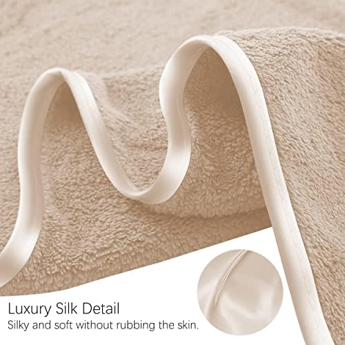 TENSTARS Silk Hemming Bath Towels for Bathroom Clearance - 27 x 55 inches - Light Thin Quick Drying - Soft Microfiber Absorbent Towel for Bath Fitness, Sports, Yoga, Travel, Gym - 2 Pack, Brown