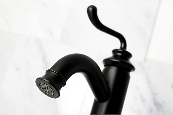 Kingston Brass LS5410RL Royale Bathroom Faucet, Matte Black, 5.88 x 5.06 x 9