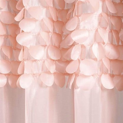 Lush Decor Lillian Shower Curtain Single 72" W x 72" L Blush - Pink Shower Curtains for Bathroom - Bathroom Curtain - Glam Bathroom Decor