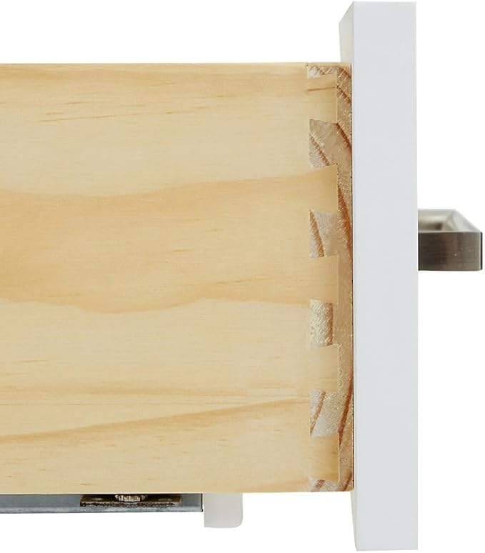 ARIEL Cambridge 36-inch Bathroom Vanity Base Cabinet,Solid Wood, 2 Soft Closing Doors, 5 Dovetail Drawers, White
