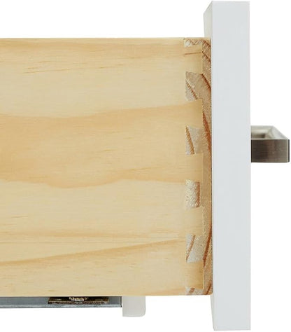 ARIEL Cambridge 36-inch Bathroom Vanity Base Cabinet,Solid Wood, 2 Soft Closing Doors, 5 Dovetail Drawers, White