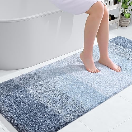 OLANLY Bathroom Runner Rug 59x24, Extra Soft Absorbent Microfiber Bath Rugs