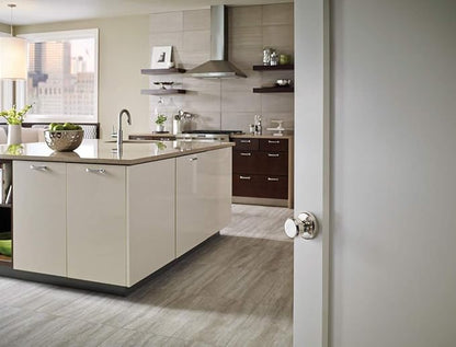 SCHLAGE F10 BWE 618 GSN Bowery Knob with Greyson Trim Hall and Closet, Polished Nickel