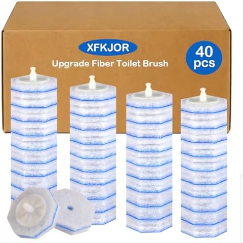 40 Count Toilet Bowl Brush Refills for Clorox, 5X Cleaning Power