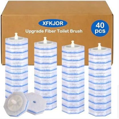 40 Count Toilet Bowl Brush Refills for Clorox, 5X Cleaning Power