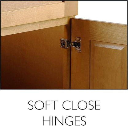 Design House Brookings Bathroom Vanity, 24", Modern Birch | Adjustable Hinges, Freestanding, Contemporary/Modern, Wood, Bath, 587105