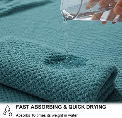 Extra Large Bath Towel Sheet Set 35x70 Inches - Oversized Bath Towels Set, Large Microfiber - Quick Dry,Lightweight,Super Soft,Highly Absorbent Towel Set for Bathroom,Hotel,SPA,Pack of 4(Turquoise)