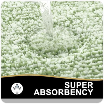 OLANLY Bathroom Rugs 36x24, Soft Absorbent Microfiber Bath Rugs, Sage Green