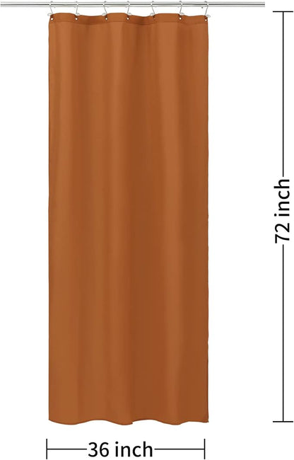 ALYVIA SPRING Stall Waterproof Fabric Shower Curtain or Liner Orange, 36x72 | 2 Magnets, Soft Cloth & Hotel Quality, Machine Washable, Light-Weight, Stall Size