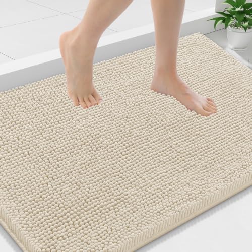 Smiry Bathroom Rugs 36X24, Luxury Chenille Extra Soft Absorbent Bath Mat