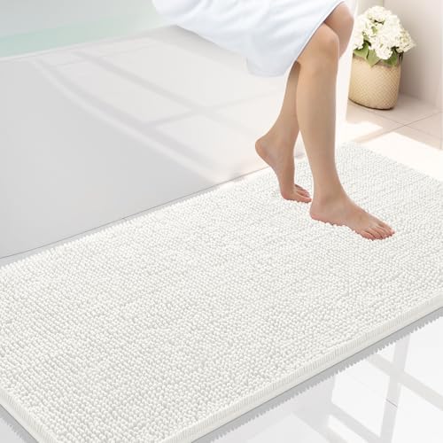 Smiry Bathroom Rugs 44X24, Luxury Chenille Extra Soft Absorbent Bath Mat