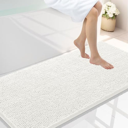 Smiry Bathroom Rugs 44X24, Luxury Chenille Extra Soft Absorbent Bath Mat