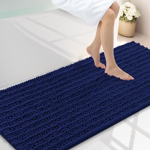 Smiry Bathroom Rugs 59X20, Extra Soft Rubber Backing Chenille Bath Mats