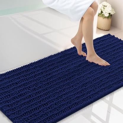 Smiry Bathroom Rugs 59X20, Extra Soft Rubber Backing Chenille Bath Mats