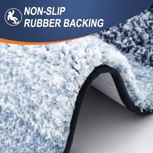 OLANLY Bathroom Runner Rug 47x17, Extra Soft Absorbent Microfiber Bath Rugs