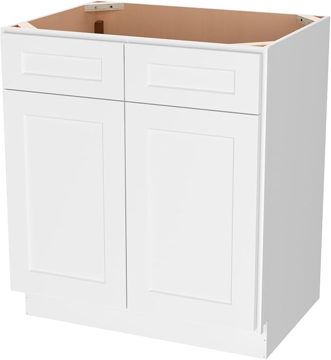 Furinno Shaker Bath Vanity Cabinet Without Top, Ready to Assemble, 21 D x 30 W x 34.5 H, White