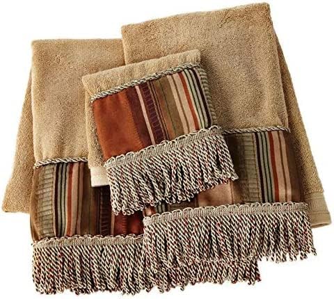 Zahari Home Contempo Modern Bathroom Towel Set - 3 Piece Set, Bath Towel, Hand Towel and Wash Towel - Classic Luxury Contemporary Decor - Beautiful Bath Ensemble - Unique Striped Pattern