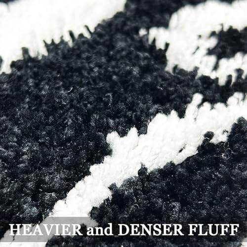 Get Naked Bath Mat Long Bathroom Rug - Super Soft Funny Bath Mat Non Slip Black and White Rugs, Water Absorbent Runner Rugs for Sink Bathtub and Shower Black 24" x 59"