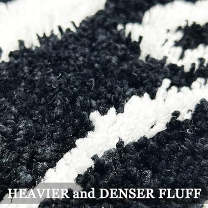 Get Naked Bath Mat Long Bathroom Rug - Super Soft Funny Bath Mat Non Slip Black and White Rugs, Water Absorbent Runner Rugs for Sink Bathtub and Shower Black 24" x 59"