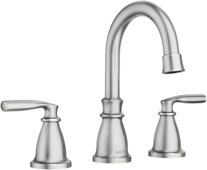 Moen Hilliard 1.2 GPM Widespread Bathroom Faucet with Pop-Up Drain Assembly and Duralock Technology