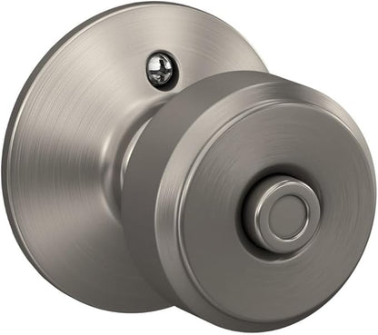 Schlage F40 BWE 619 Bowery Door Knob, Bed & Bath Privacy Lock, Satin Nickel