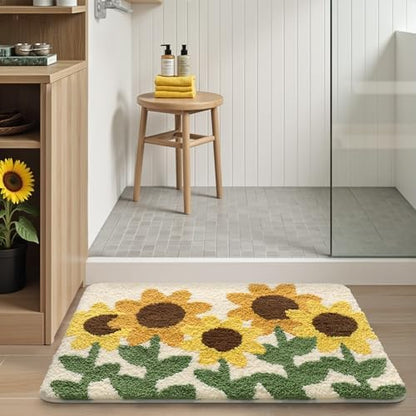 LUMI Bathroom Rug 20x32, Soft Absorbent Microfiber Bath Mat, Non Slip