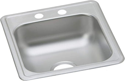 Elkay Dayton D117212 Single Bowl Top Mount Bar Sink, 17 x 21, Stainless Steel