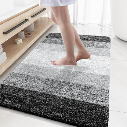 OLANLY Large Bathroom Rugs 59x35, Extra Soft Absorbent Microfiber Bath Rugs