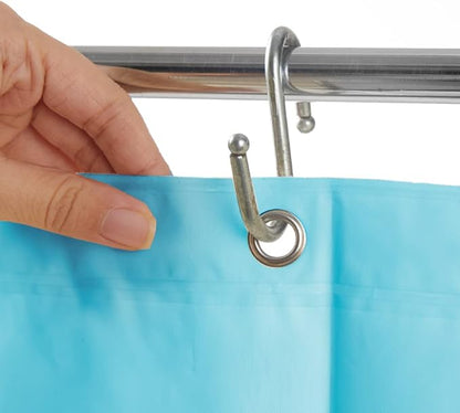 EHZNZIE Shower Curtain Liner Light Weight PEVA, Shower Liner 72x72 Inches, Waterproof, No Chemical Smell with 12 Rust Proof Metal Grommets for Bathroom Shower Curtain, Aqua