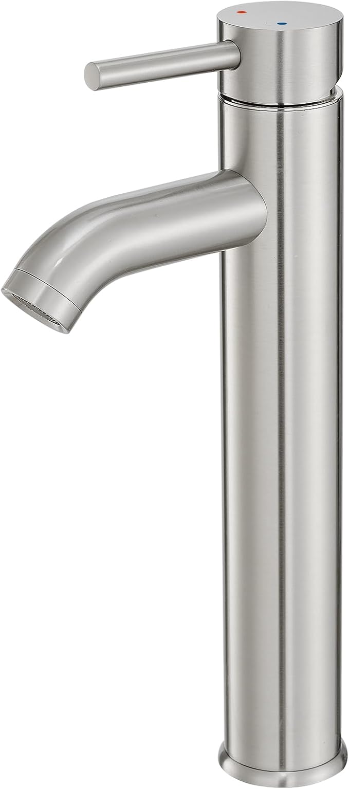 VOTON Vessel Sink Faucet Chrome Modern Tall Bathroom Faucets Single Handle One Hole Rv Vanity Lavatory Bathroom Sink Faucet