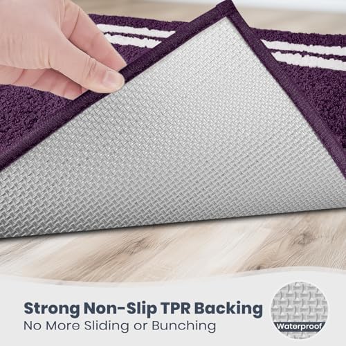 PURRUGS Bathroom Rug, Bath Mat, 30" x 60", Purple