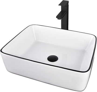 32" White Bathroom Vanity with Marble Texture Top and 4 Drawers, Modern Standing Pedestal Cabinet with White Ceramic Sink