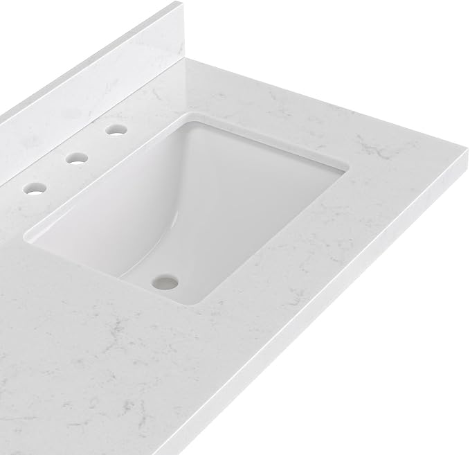 ARIEL Milan 72-inch Bathroom Vanity with Sink,Solid Wood, 1.5-inch Carrara White Quartz Countertop, Double Rectangular Porcelain Sink, Soft Closing Doors, Dovetail Drawers, Vintage Green