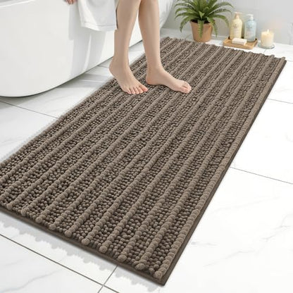 Arotive Bathroom Rugs Mat 47x24, Soft Absorbent Chenille Shaggy Bath Mat