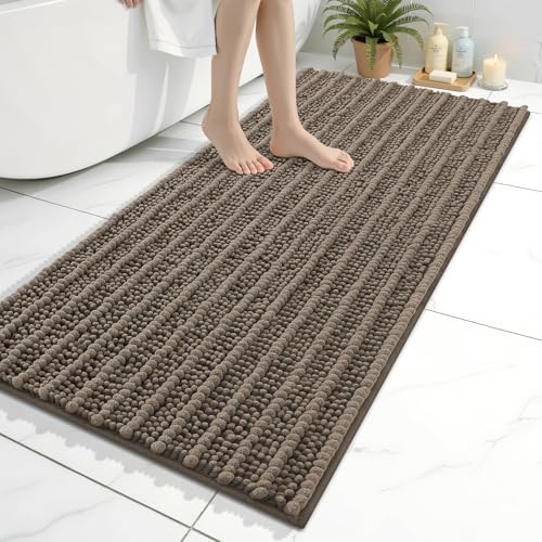 Arotive Bathroom Rugs Mat 45x27, Soft Absorbent Chenille Shaggy Bath Mat