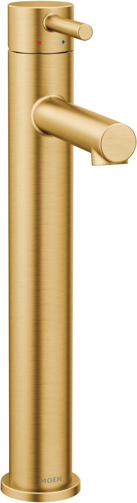 Moen 6192BG Align One-Handle Single Hole Modern Vessel Sink Bathroom Faucet, Brushed Gold