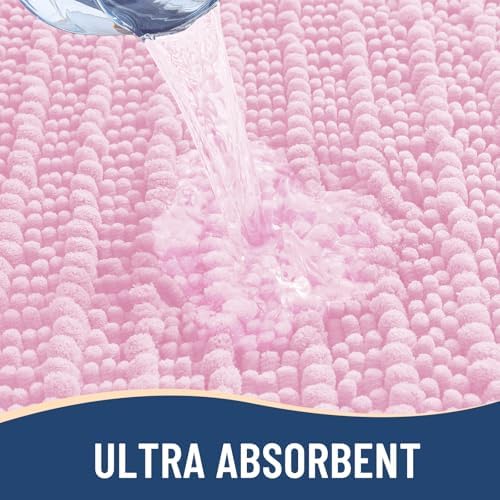 Arotive Bathroom Rugs Mat 47x32, Soft Absorbent Chenille Shaggy Bath Mat