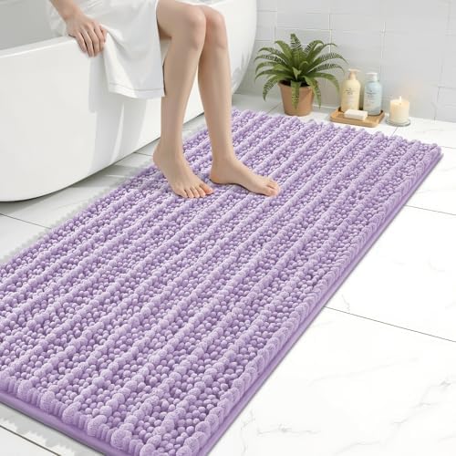 Arotive Bathroom Rugs Mat 40x24, Soft Absorbent Chenille Shaggy Bath Mat