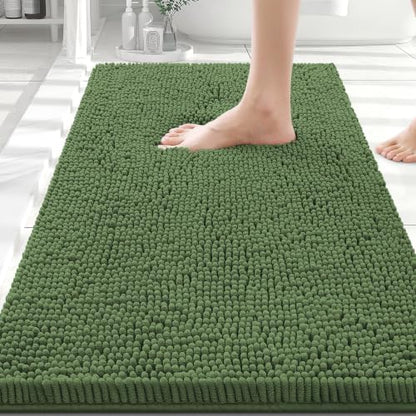 Smiry Bathroom Rugs 30X20, Luxury Chenille Extra Soft Absorbent Bath Mat