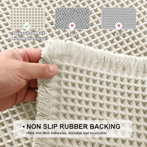 JIUZHEN Set of 2 Waffle Bathroom Rugs Non Slip Bath Mats 16"x24"+24"x48"