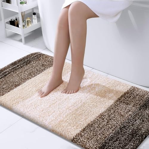 OLANLY Bathroom Runner Rug 40x24, Extra Soft Absorbent Microfiber Bath Rugs