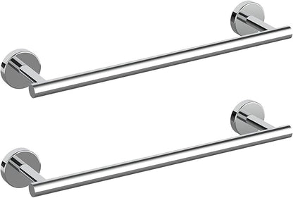 SEIDO Anti-Dropping Towel Bar with 15.6" Usable Length, Stainless Steel Towel Holder for Bathroom Wall, Double Locking Design Towel bar for Bathroom, Polished Chrome, 18 inch, 2pc