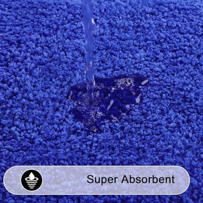 SHACOS Soft Microfiber Royal Blue Bathroom Rugs Sets 2 Pieces 32"x20"